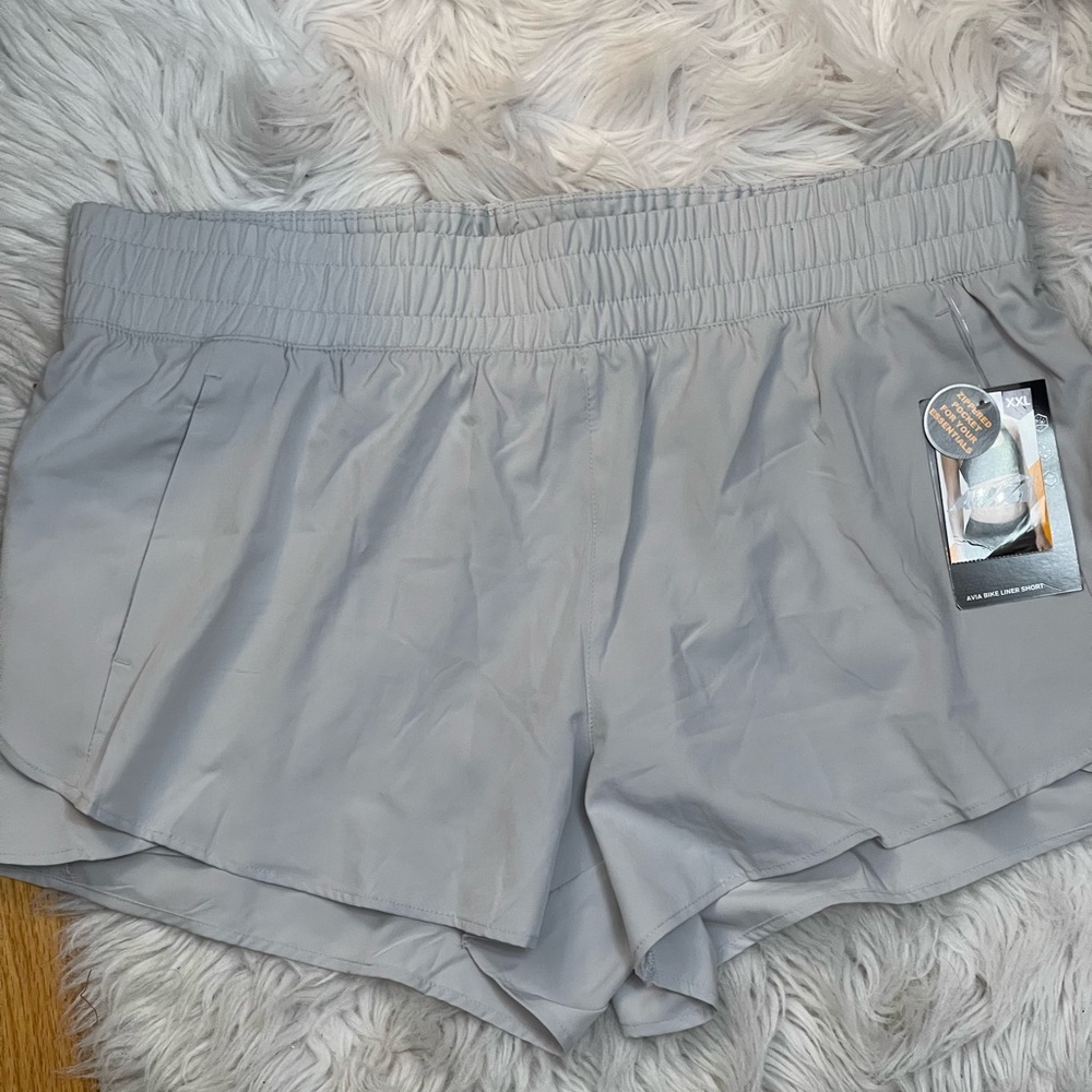 Avia Activewear Women’s Running Shorts With Bike Liner Black XXL NWT